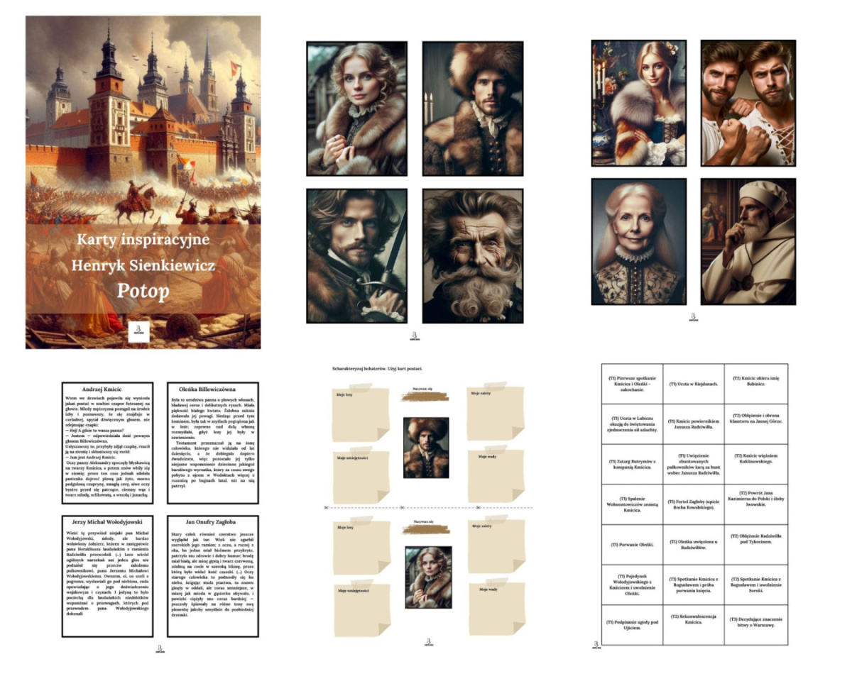 Karty inspiracyjne - "Potop" Henryk Sienkiewicz > Mo